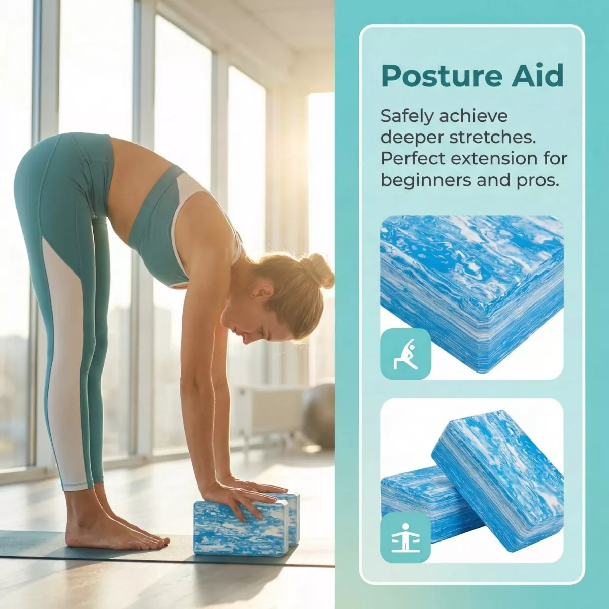 Wood-grain Texture EVA Yoga Block